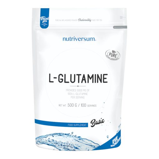 100% L-Glutamine - 500g - BASIC - Nutriversum - ízesítetlen