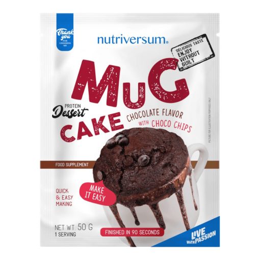 Mug Cake - 50 g - DESSERT - Nutriversum - csoki-csokidarabbal