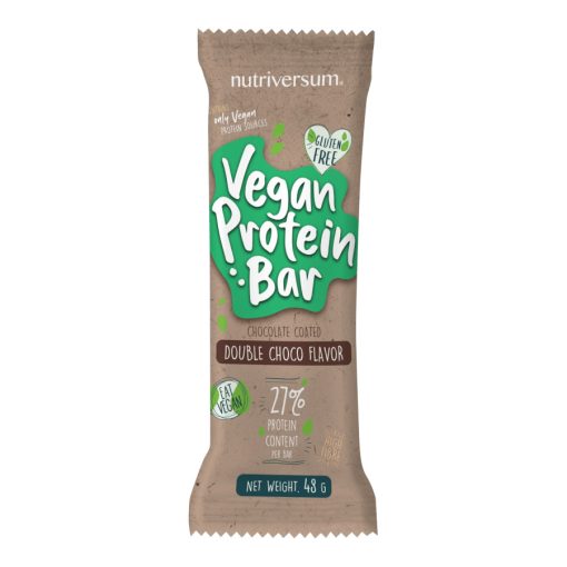 Vegan Protein Bar - 48 g - DESSERT - Nutriversum - dupla-csokoládé