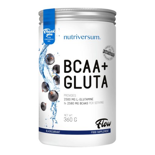 BCAA+GLUTA - 360 g - FLOW - Nutriversum - feketeribizli