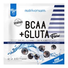 BCAA+GLUTA - 6 g - FLOW - Nutriversum - feketeribizli