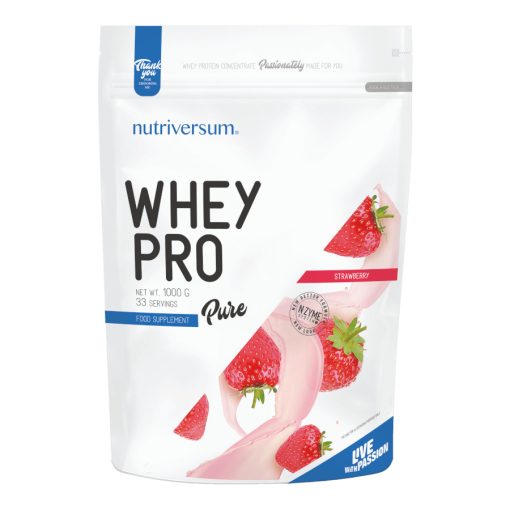 Whey PRO - 1 000 g - PURE - Nutriversum - eper